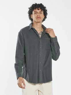 Thrills Co. Ops Oversized Long Sleeve Flannel Shirt - Deep Forest New Arrivals