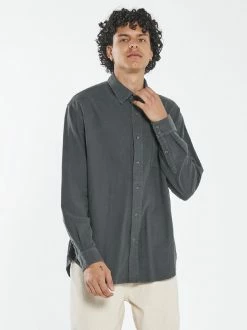 Thrills Co. Ops Oversized Long Sleeve Flannel Shirt - Deep Forest New Arrivals