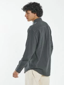 Thrills Co. Ops Oversized Long Sleeve Flannel Shirt - Deep Forest New Arrivals