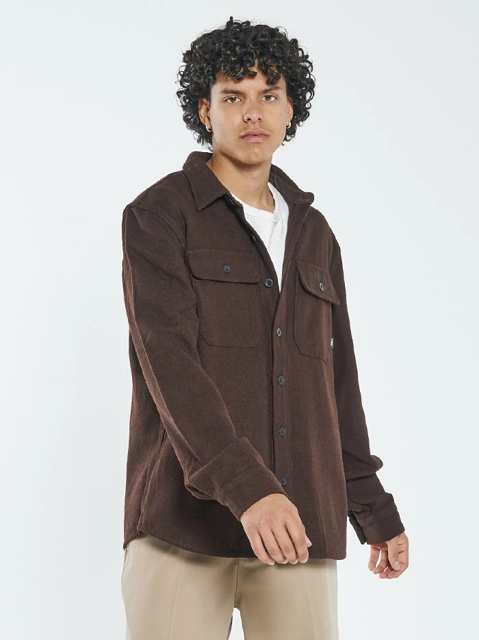 Thrills Co. Paradise In Ruins Overshirt - Postal Brown 13 Thrills Co. Paradise In Ruins Overshirt - Postal Brown
