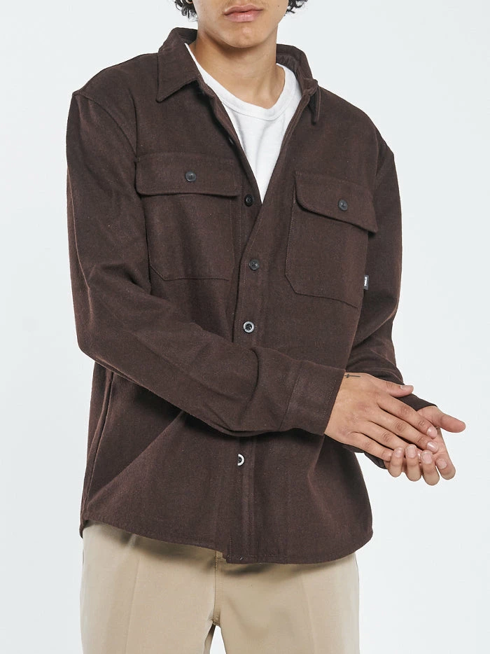 Thrills Co. Paradise In Ruins Overshirt - Postal Brown 14 Thrills Co. Paradise In Ruins Overshirt - Postal Brown
