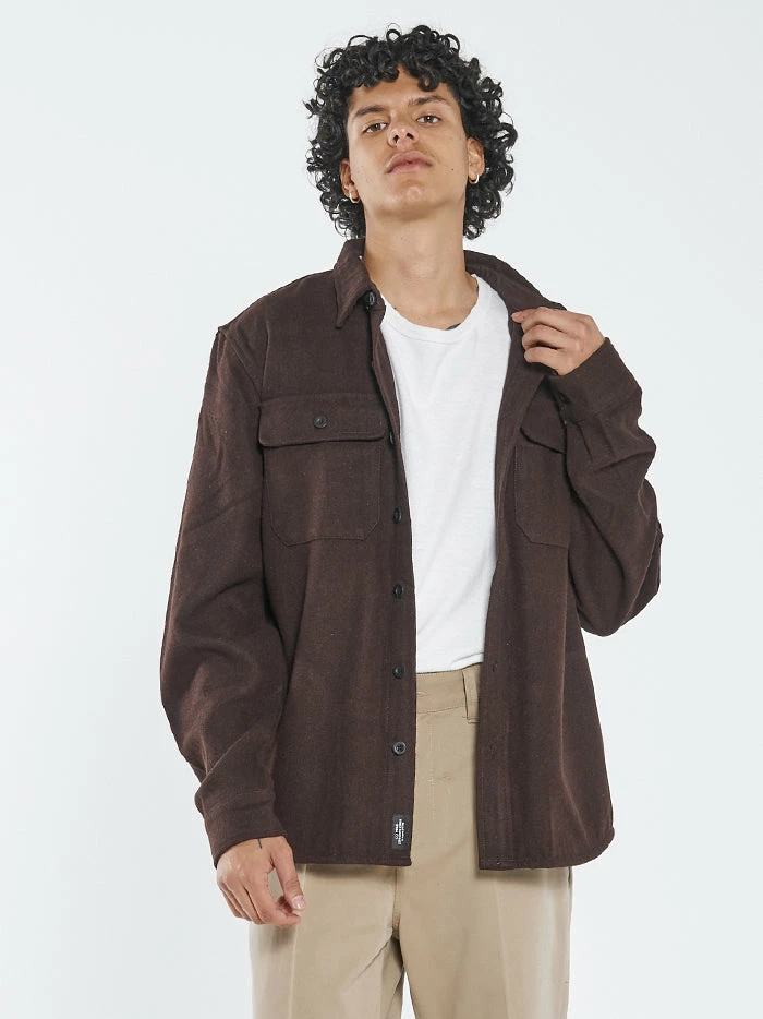 Thrills Co. Paradise In Ruins Overshirt - Postal Brown 7 Thrills Co. Paradise In Ruins Overshirt - Postal Brown