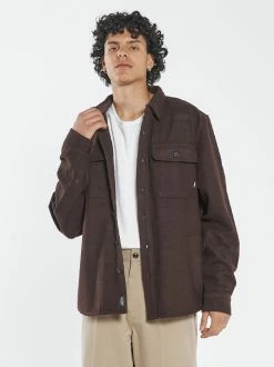 Thrills Co. Paradise In Ruins Overshirt - Postal Brown 17 Thrills Co. Paradise In Ruins Overshirt - Postal Brown