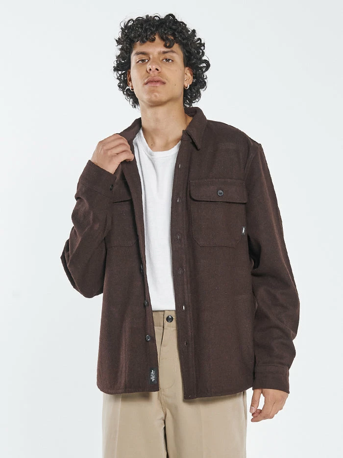 Thrills Co. Paradise In Ruins Overshirt - Postal Brown 6 Thrills Co. Paradise In Ruins Overshirt - Postal Brown