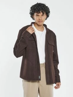 Thrills Co. Paradise In Ruins Overshirt - Postal Brown 19 Thrills Co. Paradise In Ruins Overshirt - Postal Brown