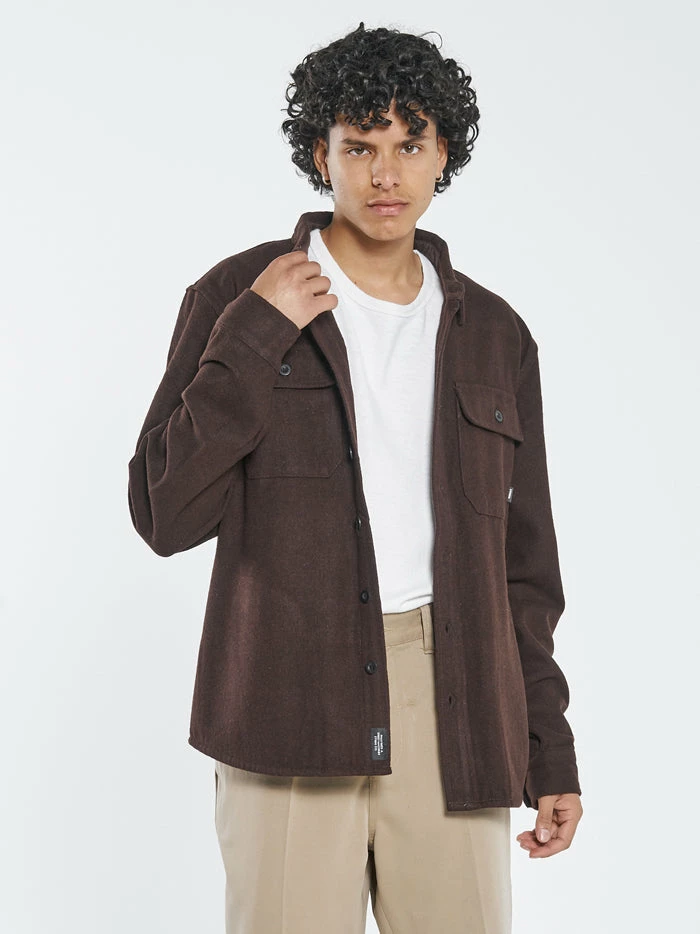 Thrills Co. Paradise In Ruins Overshirt - Postal Brown 8 Thrills Co. Paradise In Ruins Overshirt - Postal Brown