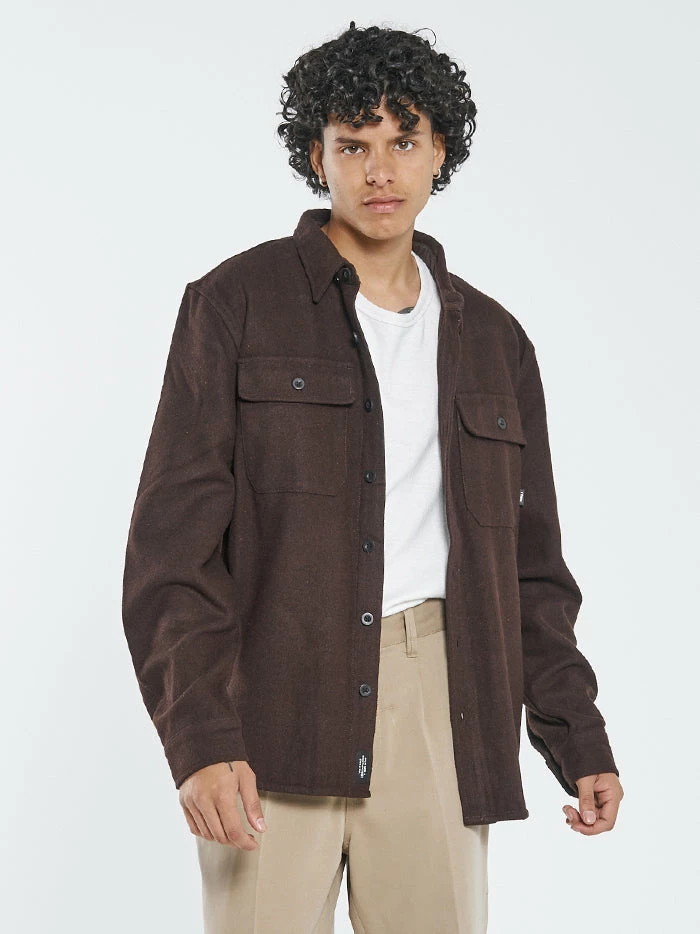 Thrills Co. Paradise In Ruins Overshirt - Postal Brown 3 Thrills Co. Paradise In Ruins Overshirt - Postal Brown