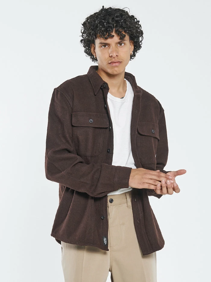 Thrills Co. Paradise In Ruins Overshirt - Postal Brown 10 Thrills Co. Paradise In Ruins Overshirt - Postal Brown
