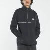 Thrills Co. New Arrivals Two Tone 3/4 Zip Fleece - Black