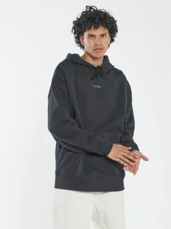 Thrills Co. Minimal Thrills Slouch Pull On Hood - Washed Black New Arrivals