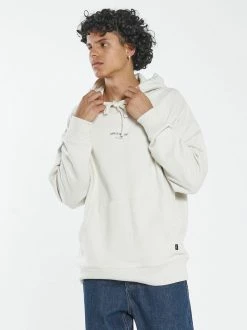 Thrills Co. New Arrivals Stamp Wave Slouch Pull On Hood - Heritage White