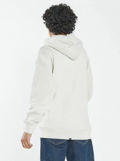 Thrills Co. New Arrivals Stamp Wave Slouch Pull On Hood - Heritage White