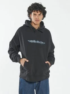 Thrills Co. Turbulent Slouch Pull On Hood - Black New Arrivals