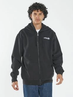 Thrills Co. Fireside Zip Hood Fleece - Black