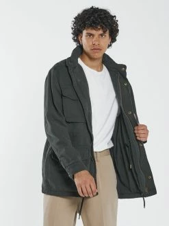 Thrills Co. Formation Jacket - Oil Green