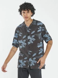 Thrills Co. New Arrivals Collective Experience Bowling Shirt - Black