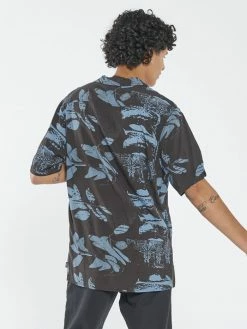 Thrills Co. New Arrivals Collective Experience Bowling Shirt - Black