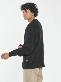 Thrills Co. New Arrivals Thrills Union Rib Crew Knit - Black