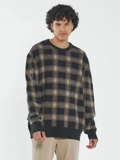 Thrills Co. Now Then Crew Knit - Black New Arrivals