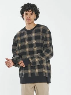 Thrills Co. Now Then Crew Knit - Black New Arrivals