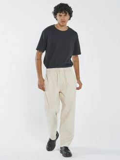 Thrills Co. New Arrivals Slacker Cord Elastic Surf Pant - Unbleached