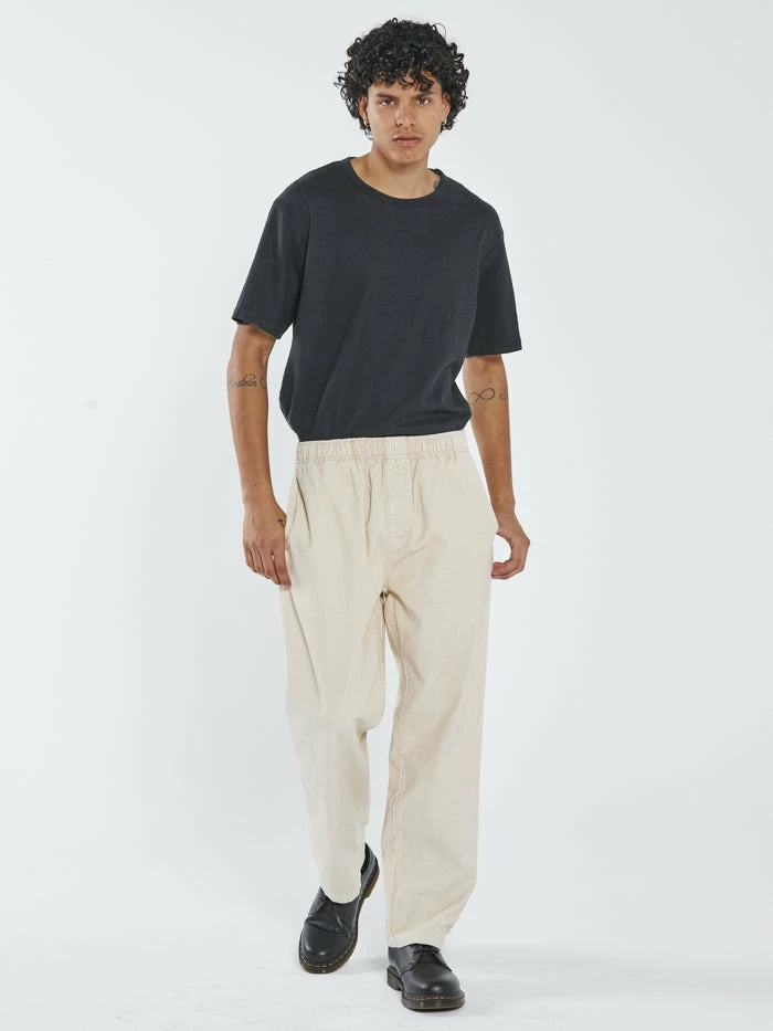 Thrills Co. New Arrivals Slacker Cord Elastic Surf Pant - Unbleached 3 Thrills Co. New Arrivals Slacker Cord Elastic Surf Pant - Unbleached