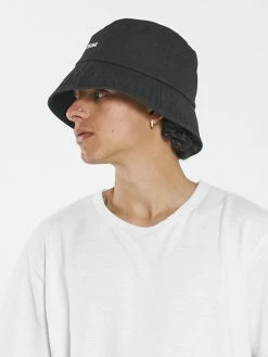 Thrills Co. New Arrivals Minimal Thrills Bucket Hat - Washed Black