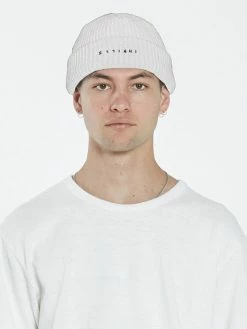 Thrills Co. New Arrivals Minimal Thrills Beanie - Heritage White