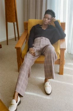 Thrills Co. Bonnie Suiting Pant - Brown