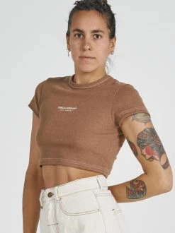 Thrills Co. Hemp Thrills Company Baby Crop Tee - Almond Marle 7 Thrills Co. Hemp Thrills Company Baby Crop Tee - Almond Marle