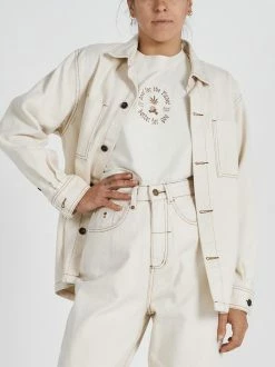 Thrills Co. Hemp Carpenter Oversized Shirt - Unbleached