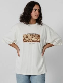 Thrills Co. Super Bloom Oversized Tee - Heritage White