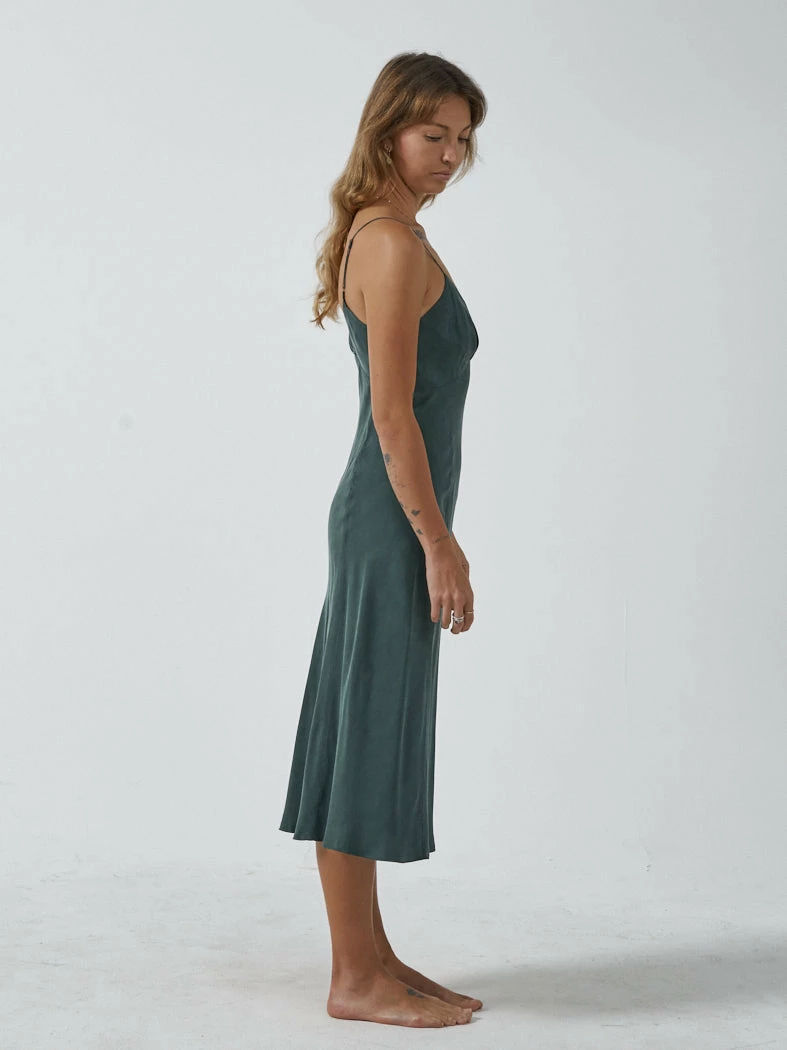 Thrills Co. Chelsea Slip Dress - Deep Forest New Arrivals 6 Thrills Co. Chelsea Slip Dress - Deep Forest New Arrivals