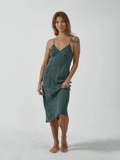 Thrills Co. Chelsea Slip Dress - Deep Forest New Arrivals 11 Thrills Co. Chelsea Slip Dress - Deep Forest New Arrivals