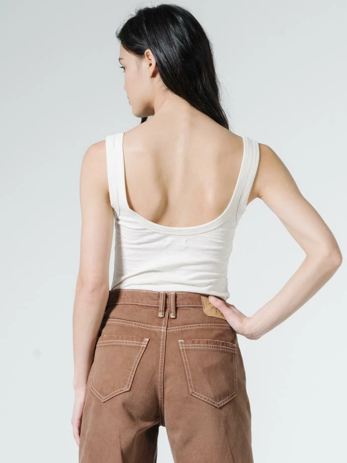 Thrills Co. Thrills Unseen Retro Tank - Unbleached Hemp 4 Thrills Co. Thrills Unseen Retro Tank - Unbleached Hemp