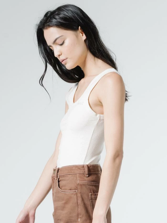Thrills Co. Thrills Unseen Retro Tank - Unbleached Hemp 5 Thrills Co. Thrills Unseen Retro Tank - Unbleached Hemp