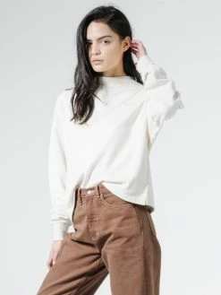 Thrills Co. Thrills Unseen Mock Neck Fleece - Unbleached Hemp 7 Thrills Co. Thrills Unseen Mock Neck Fleece - Unbleached Hemp