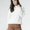 Thrills Co. Thrills Unseen Mock Neck Fleece - Unbleached Hemp 2 Thrills Co. Thrills Unseen Mock Neck Fleece - Unbleached Hemp