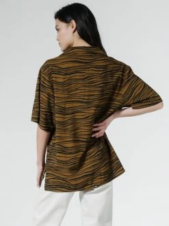 Thrills Co. Disrupted Paradise Slouch Shirt - Palm Bronze