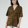 Thrills Co. Disrupted Paradise Slouch Shirt - Palm Bronze