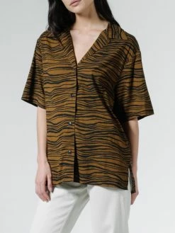 Thrills Co. Disrupted Paradise Slouch Shirt - Palm Bronze