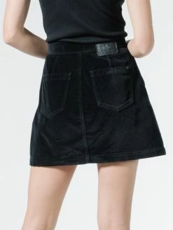 Thrills Co. Tahli Velvet Skirt - Black