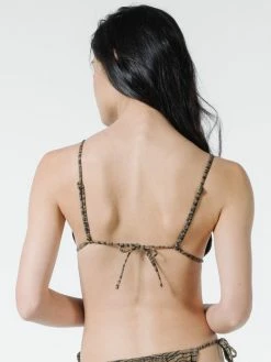 Thrills Co. Disrupted Paradise Slide Triangle Top - Palm Bronze Swim