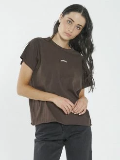 Thrills Co. Minimal Thrills Relaxed Tee - Postal Brown 1% For The Planet