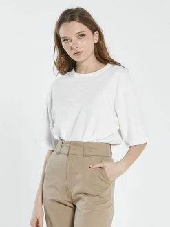 Thrills Co. Hemp Heavyweight Box Tee - Dirty White 1% For The Planet