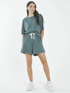 Thrills Co. 1% For The Planet Hemp Heavyweight Box Tee - Vintage Teal