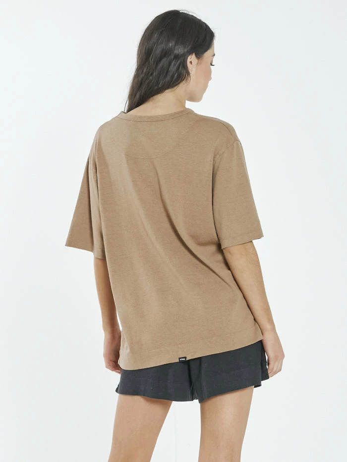 Thrills Co. Thrills Stamp Hemp Box Tee - Sand 1% For The Planet 8 Thrills Co. Thrills Stamp Hemp Box Tee - Sand 1% For The Planet