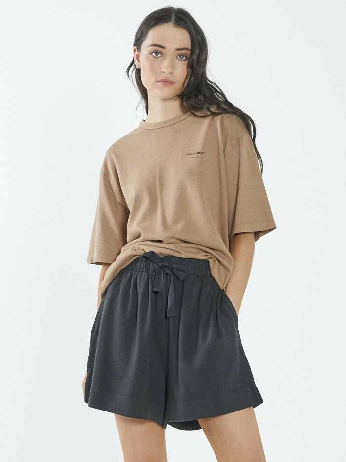 Thrills Co. Thrills Stamp Hemp Box Tee - Sand 1% For The Planet 3 Thrills Co. Thrills Stamp Hemp Box Tee - Sand 1% For The Planet