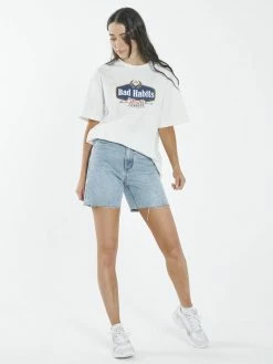 Thrills Co. Bad Habits Die Hard Merch Fit Tee - Dirty White 1% For The Planet 10 Thrills Co. Bad Habits Die Hard Merch Fit Tee - Dirty White 1% For The Planet