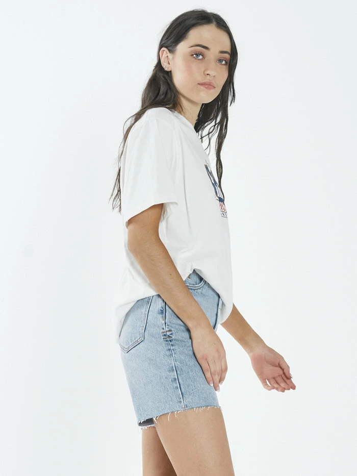 Thrills Co. Bad Habits Die Hard Merch Fit Tee - Dirty White 1% For The Planet 6 Thrills Co. Bad Habits Die Hard Merch Fit Tee - Dirty White 1% For The Planet